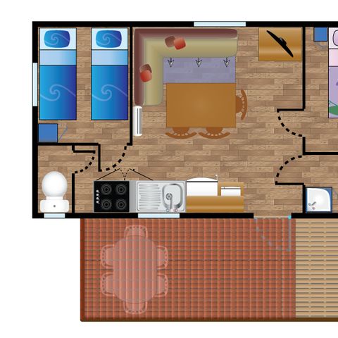 Mobilheim 4 Personen - Le Goéland - klimatisiert ❆.