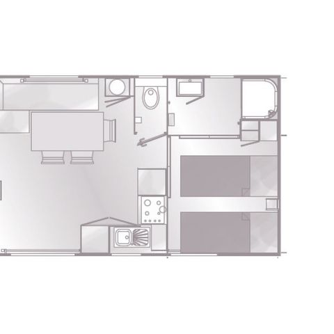 Mobilheim 4 Personen - Hobereau - klimatisiert