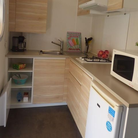 Mobilheim 2 Personen - OUESSANT Confort 18m² - 1 Zimmer / Überdachte Terrasse