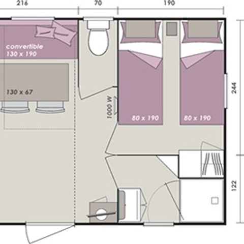 Mobilheim 6 Personen - MAGNOLIA