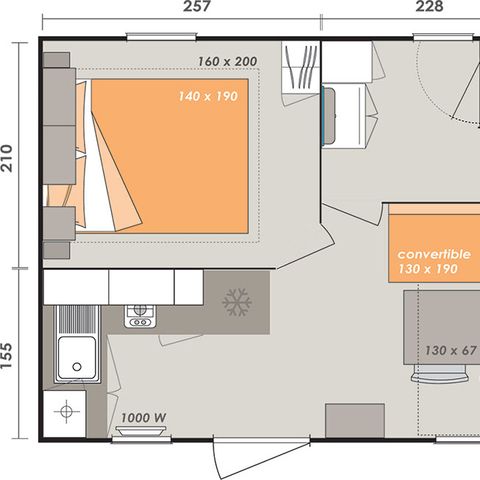 Mobilheim 4 Personen - ALOHA