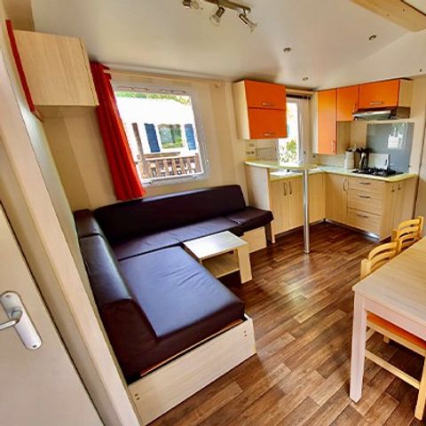 Mobilheim 4 Personen - Classic | 2 Schlafz. | 4 Pers. | Einfache Terrasse