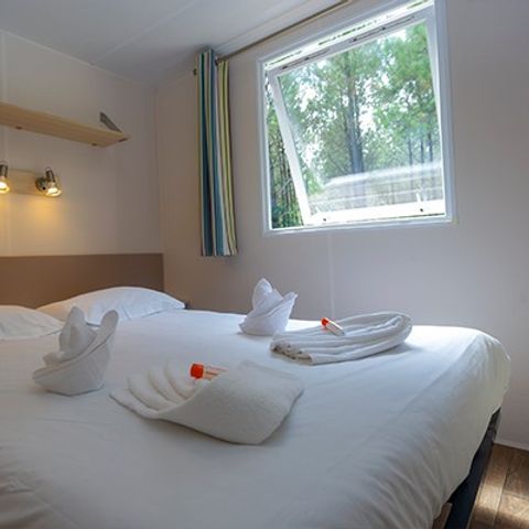 Mobilheim 6 Personen - Comfort | 3 Zi. | 6 Pers. | Einfache Terrasse | Clim.