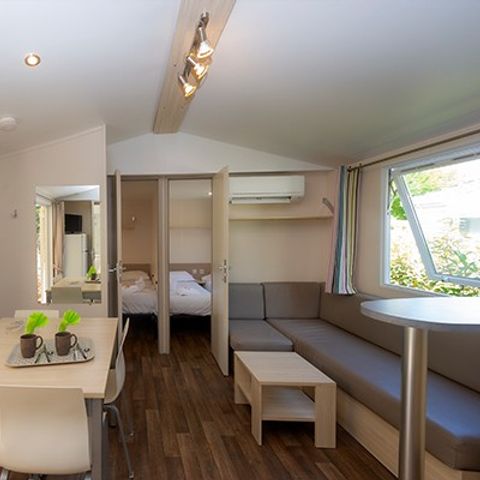 Mobilheim 6 Personen - Comfort | 3 Zi. | 6 Pers. | Einfache Terrasse | Clim.