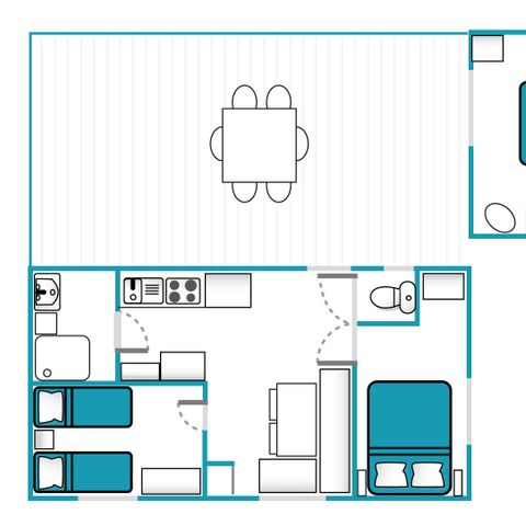 Mobilheim 6 Personen - Suite Charme 6p