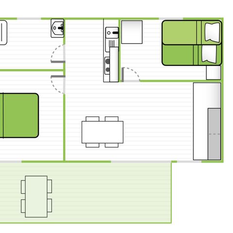 Chalet 5 Personen - Chalet Genêt Standard 5 Personen 2 Schlafz.