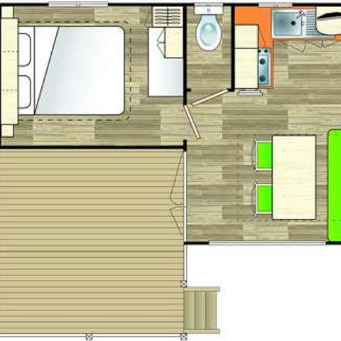 Mobilheim 4 Personen - LUXUS (mit Loggia)