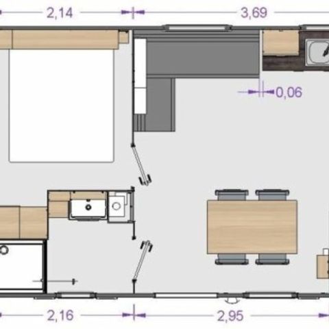 Mobilheim 6 Personen - Elite