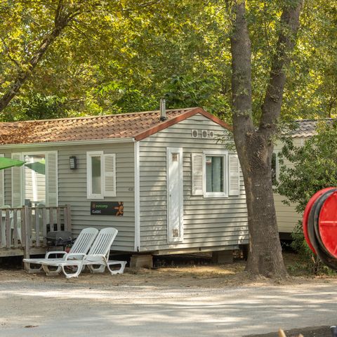 Mobilheim 5 Personen - Classic | 2 Schlafz. | 5 Pers. | Nicht überdachte Hochterrasse | Klimaanlage