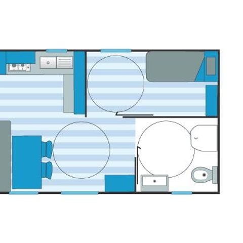 Mobilheim 4 Personen - PMR - 2 Schlafzimmer