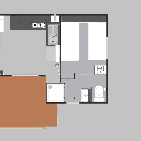 Mobilheim 4 Personen - Komfort+ - 2 Schlafzimmer - 2 Badezimmer