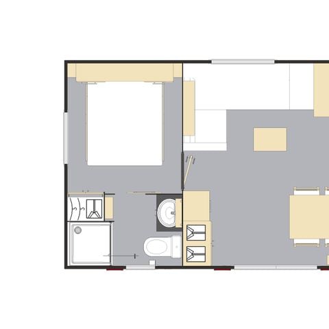 Mobilheim 6 Personen - Komfort+ - 3 Zimmer