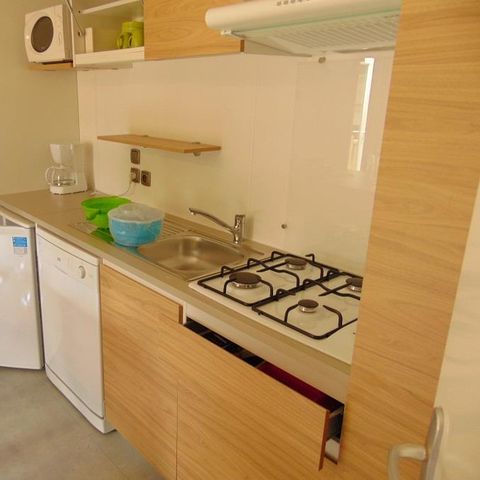 Mobilheim 6 Personen - Premium 33m² / 2 Schlafzimmer - 2 Bäder - Terrasse