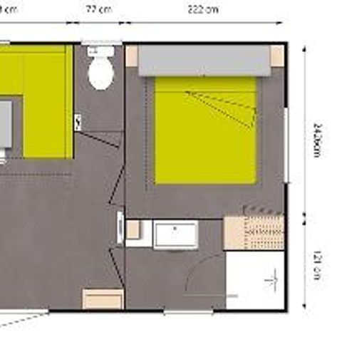 Mobilheim 6 Personen - CONFORT +