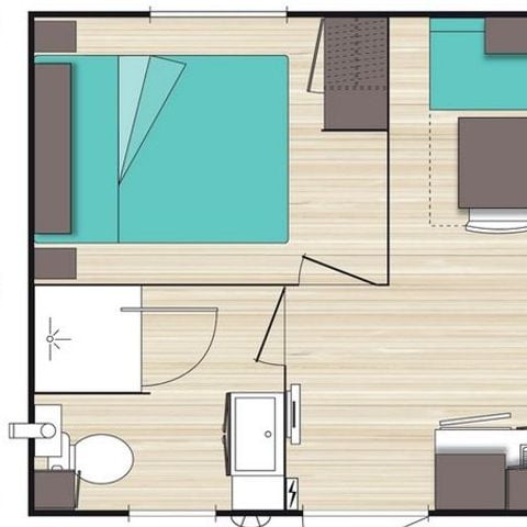 Mobilheim 3 Personen - CONFORT +