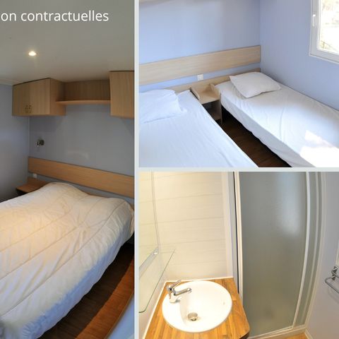 Mobilheim 4 Personen - Florès CONFORT -2 Schlafzimmer 30m²- *Klima, Terrasse, TV*.