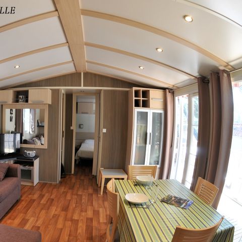 Mobilheim 6 Personen - Baltimore PREMIUM -2 Schlafzimmer 40m²- *Klima, Terrasse, TV*.