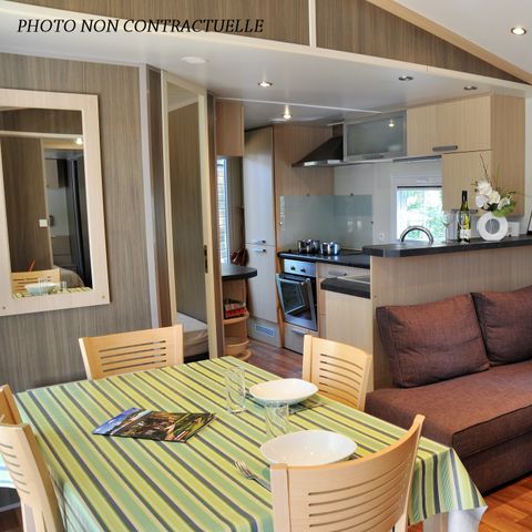 Mobilheim 6 Personen - Baltimore PREMIUM -2 Schlafzimmer 40m²- *Klima, Terrasse, TV*.