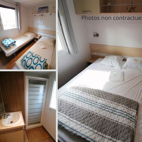 Mobilheim 6 Personen - Tribord CONFORT -3 Zimmer 32m²- *Klima, Terrasse, TV*.