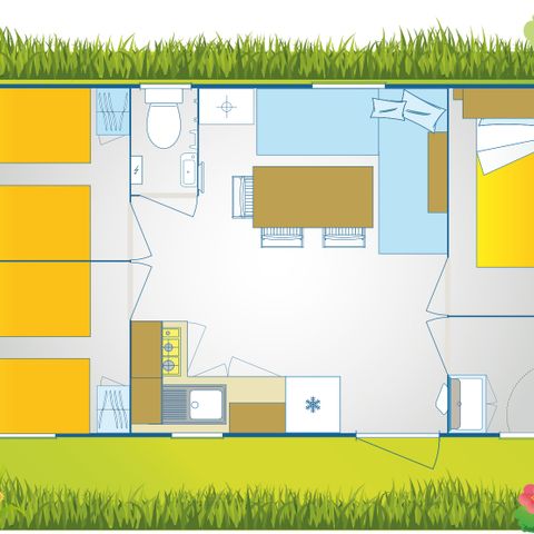 Mobilheim 6 Personen - Happy Premium Suite