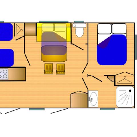 Mobilheim 4 Personen - RIVIERA 750-2 A/C CD