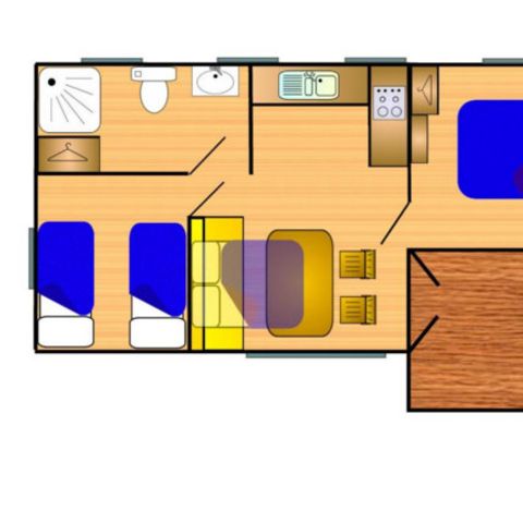 Mobilheim 6 Personen - Vista 800-2 A/C CD