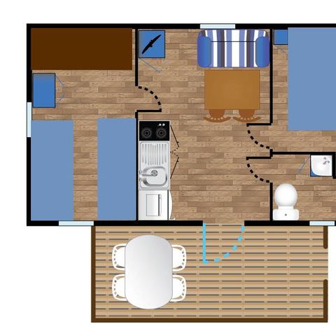 Mobilheim 4 Personen - Domino STANDARD