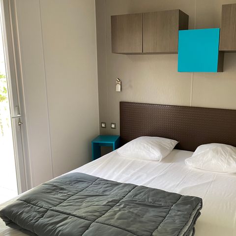 Mobilheim 2 Personen - Confort 20 m² (1 Zimmer) überdachte Terrasse + TV