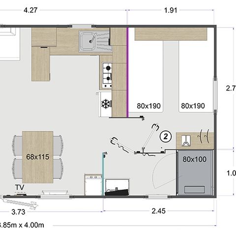 Mobilheim 4 Personen - TENDENZ