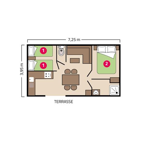 Mobilheim 4 Personen - Bahia 4 Personen