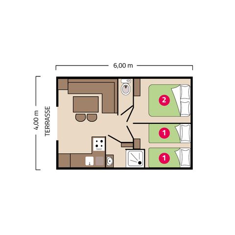 Mobilheim 4 Personen - Palma Clim 4 Personen