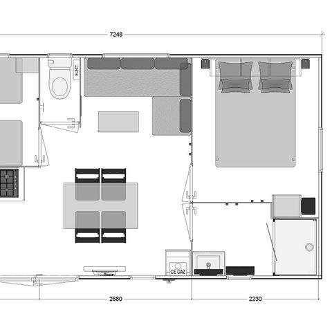 Mobilheim 6 Personen - GRAND CONFORT