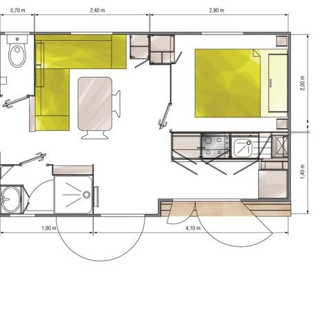 Mobilheim 8 Personen - Premium Exotic 32m²