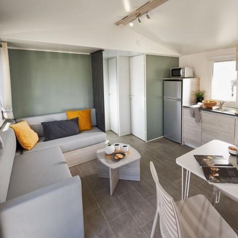 Mobilheim 6 Personen - Premium 35m² 3 Schlafzimmer, Klimaanlage, Tv, Geschirrspüler