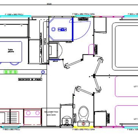 Mobilheim 4 Personen - Premium 33 m² 2 Zimmer Klimaanlage, Tv, Geschirrspüler