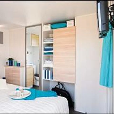 Mobilheim 4 Personen - Premium Patio 30m² 2 Schlafzimmer Klimaanlage, Tv, Geschirrspüler