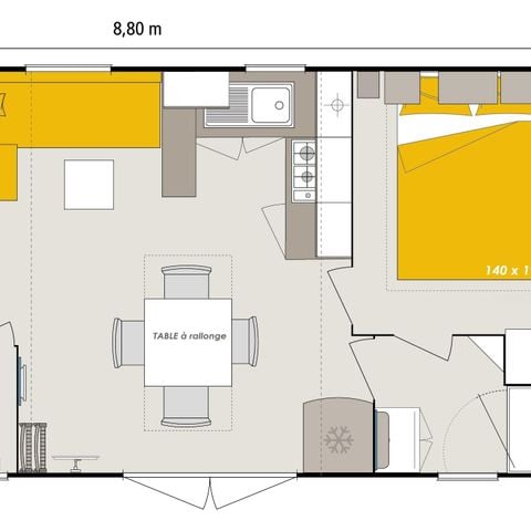 Mobilheim 6 Personen - Homeflower Premium