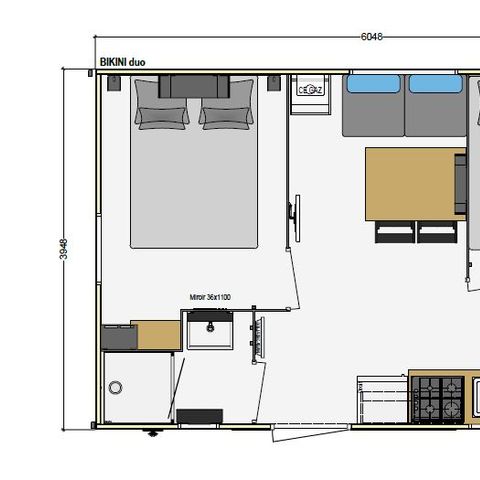 Mobilheim 4 Personen - Bikini-Privileg