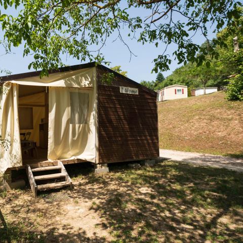 Bungalowzelt 5 Personen - Tithome 21m² - Standard - 2Zi - ohne Sanitäranlagen - Zeltterrasse