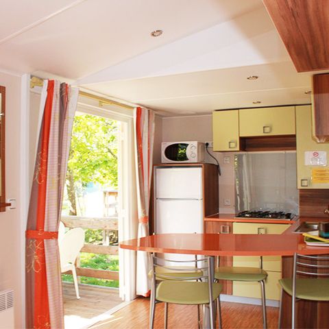 Mobilheim 4 Personen - Mobile Home 30m² - Standard - 2 Schlafzimmer - halboffene Terrasse - TV - Klimaanlage 4 pers.