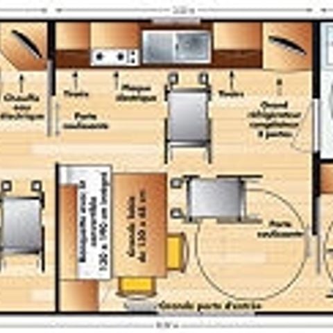 Mobilheim 6 Personen - MH PMR 20 m²