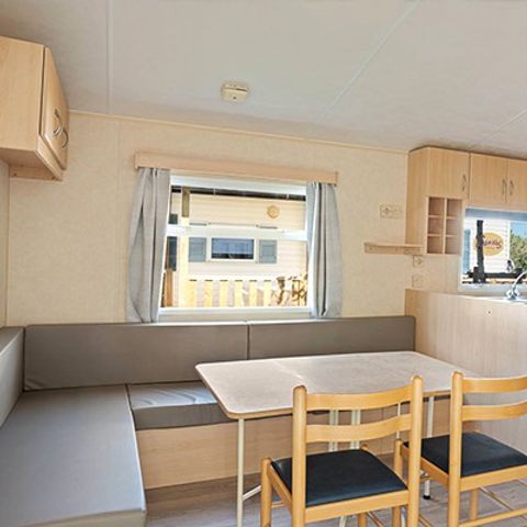 Mobilheim 6 Personen - Classic XL | 3 Schlafz. | 6 Pers. | Erhöhte Terrasse | 2 Bäder