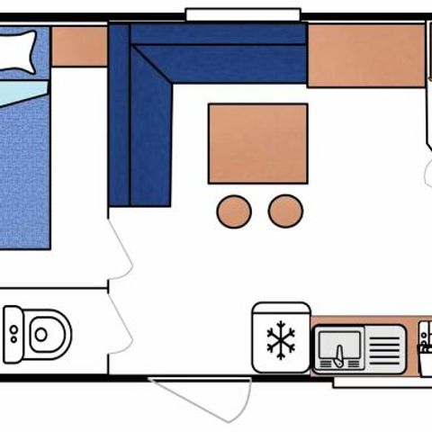 Mobilheim 4 Personen - 4 Plätze 2 Schlafzimmer