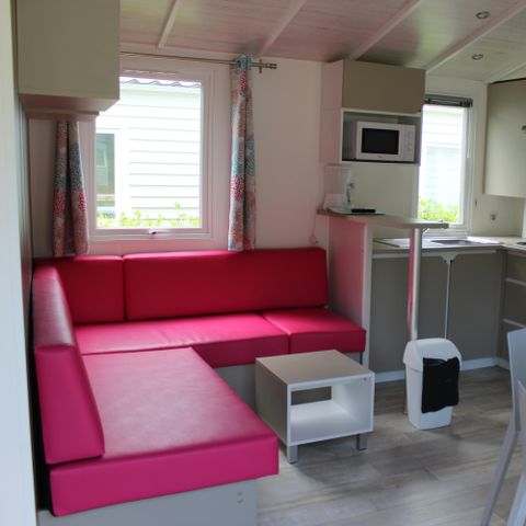 Mobilheim 4 Personen - Komfort 27m² inkl. Terrasse 2 Zimmer + TV