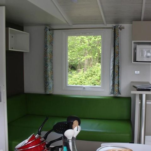 Mobilheim 6 Personen - Komfort 33m² mit überdachter Terrasse 3 Zimmer +TV