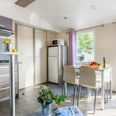 Mobilheim 4 Personen - Mobilheim | Comfort | 2 Zi. | 4 Pers. | Nicht überdachte Hochterrasse