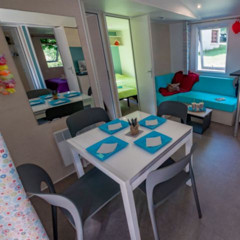 Mobilheim 6 Personen - Privilège34m² (3Sch-6P) Überdachte Terrasse