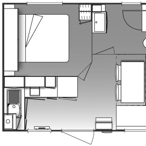 LODGE 3 Personen - Cottage Pergola 2/3p - 1 Zimmer