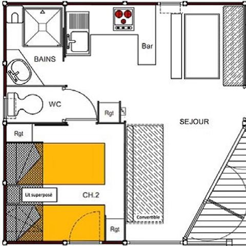 Chalet 5 Personen - Chalet Gauthier GARANX 4/5p - 2 Schlafzimmer - TV - Klimaanlage