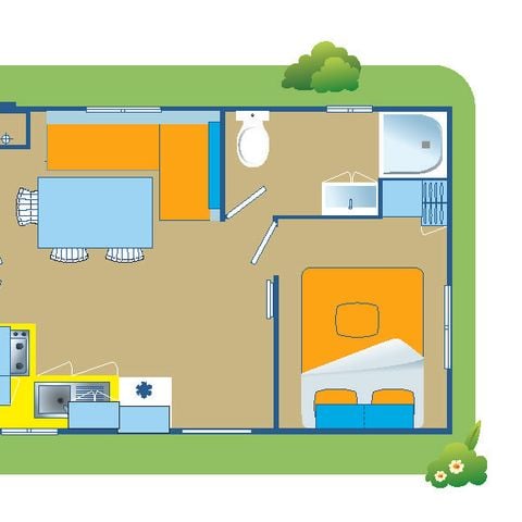 Mobilheim 7 Personen - Happy Premium mit Meerblick (hillside)